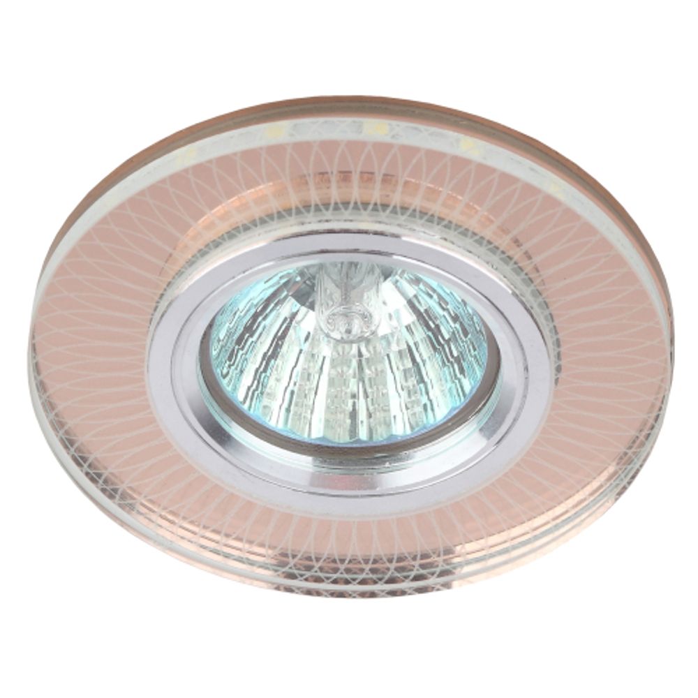 Светильник встраиваемый cо светодиодной подсветкой ЭРА DK LD44 TEA 3D под лампу MR16 GU5.3 оранжевый | Встраиваемые LED светильники