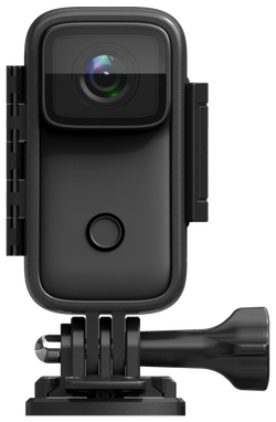 Экшн камера SJCam C200 черная с креплением, цифровым стабилизатором, водонепроницаемая 4K Ultra HD на шлем, голову, грудь, велосипед