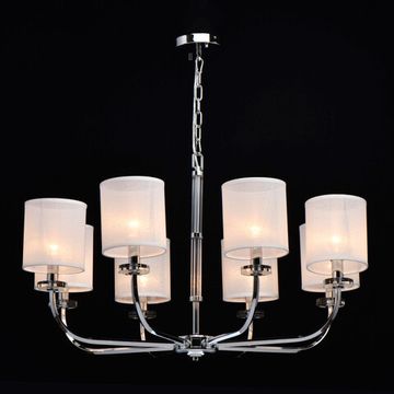Люстра подвесная 8*E14 386017008 хром Palermo Chiaro