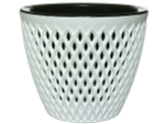 Кашпо Версаль 1,6л, белый/чёрный