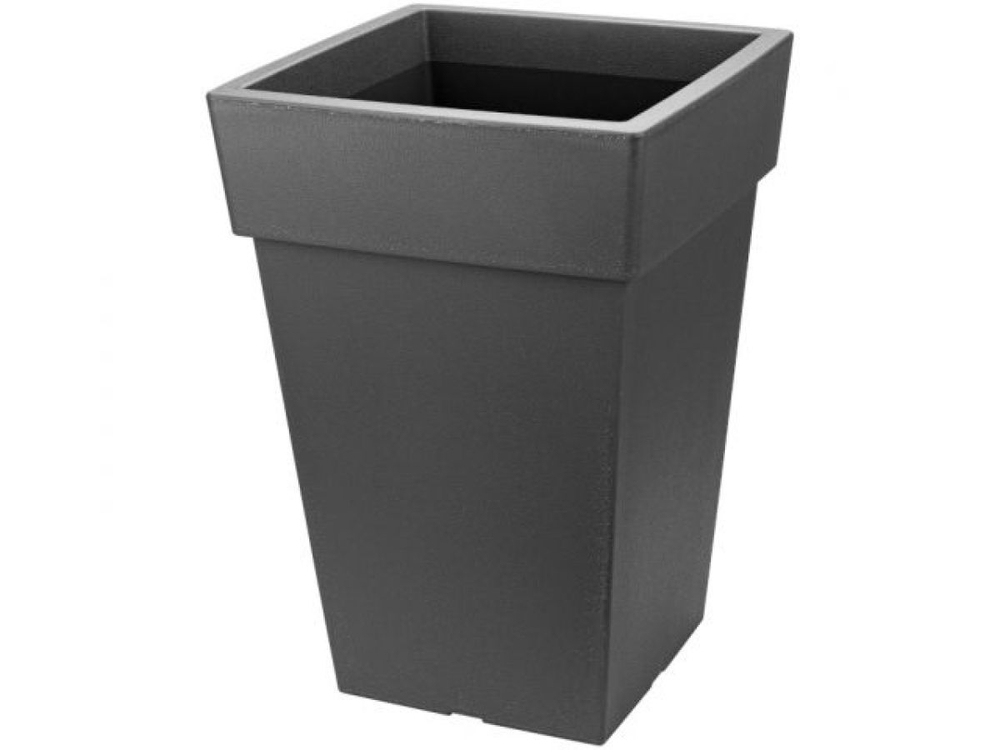 Кашпо ТУБУС 240х240мм 7,5л (графитовый)