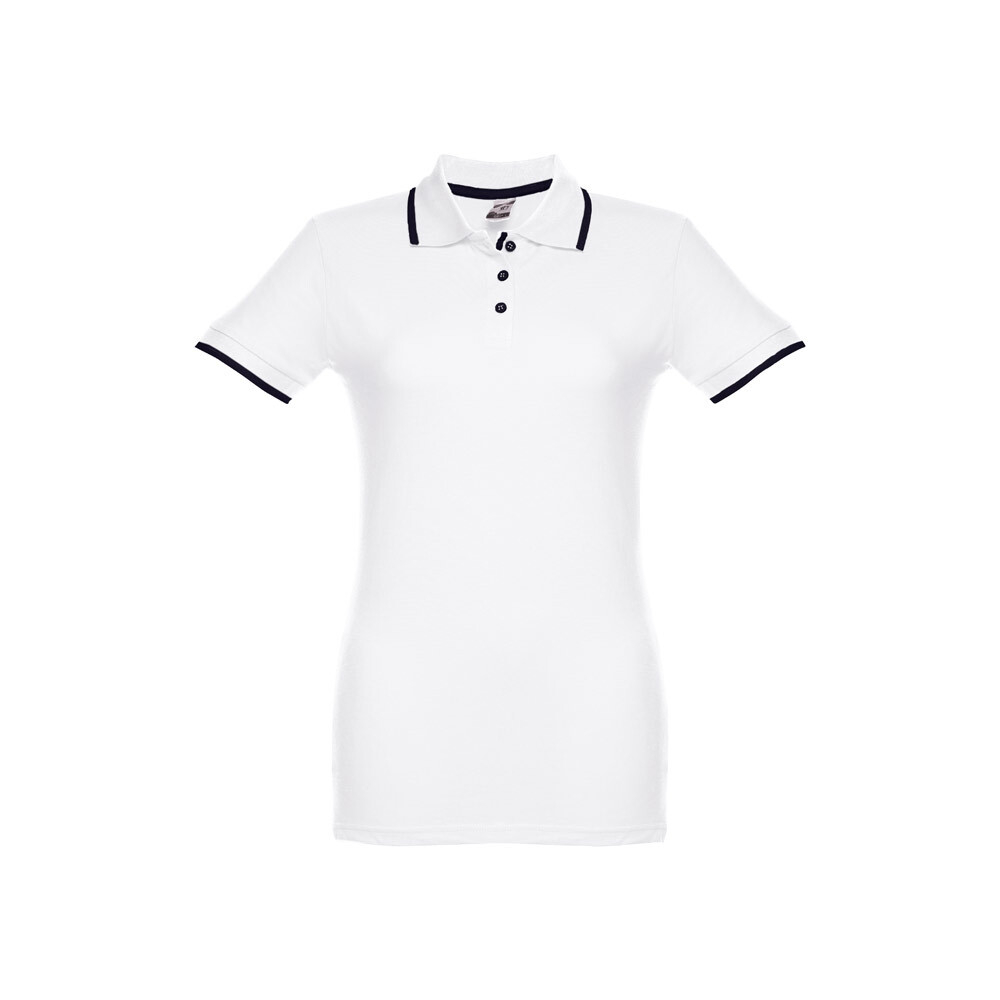 THC ROME WOMEN WH. Женское двухцветное хлопковое поло