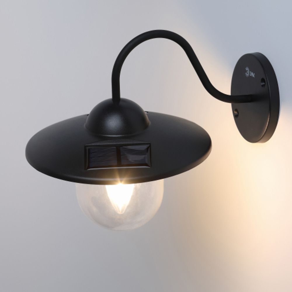 Светильник уличный ЭРА ERASF22-38 на солнечных батареях настенный Ретро 1 LED