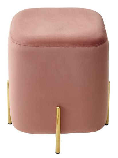 Пуф для гостиной ARES BLUVEL-52 PINK / GOLD
