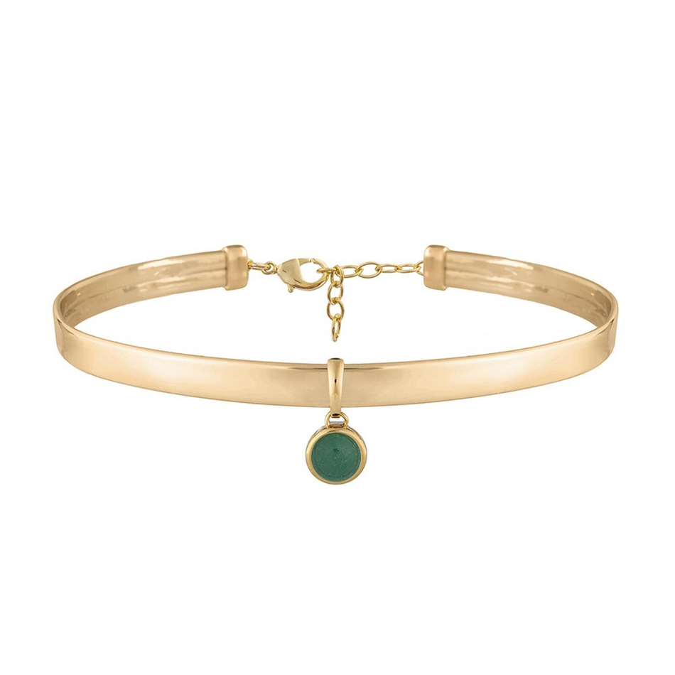 Чокер Possebon Green Quartz B0112.16 G/G