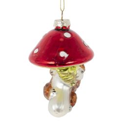 GAEM Украшение новогоднее "Гриб и ёж", L6,5 W6 H11 см