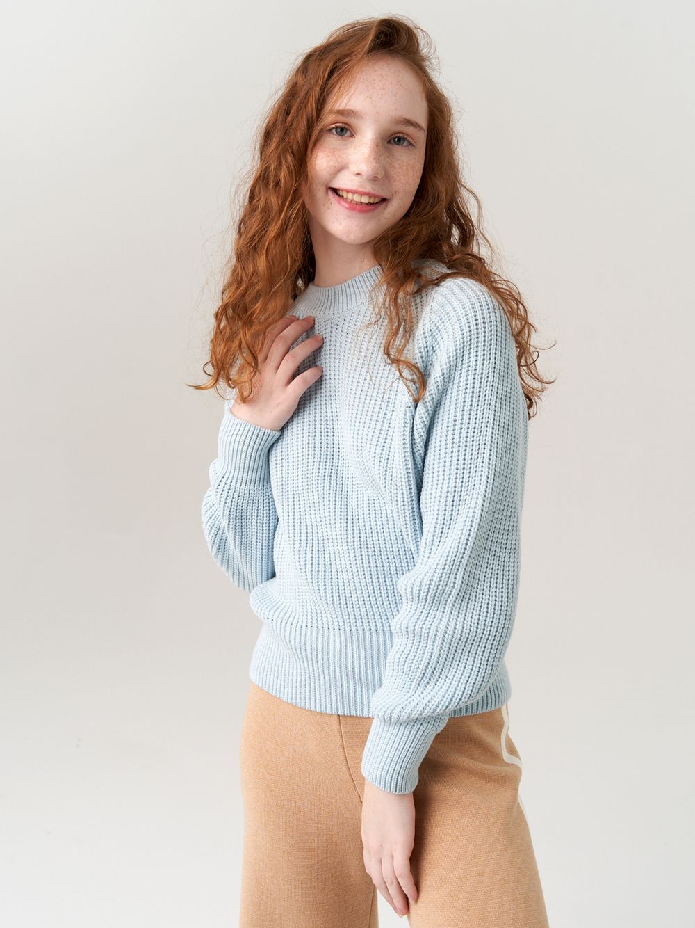 Джемпер для девочки AT1001 небесно-голубой
