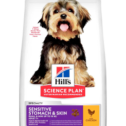 Hill's Adult Small&Miniature Sensitive Stomach & Skin - корм для собак миниатюрных пород с чувствительным пищеварением и кожей (курица)