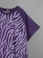 Хлопковая детская футболка с принтом зебры