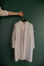 Розовое шёлковое платье-рубашка