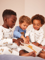 Пижама для мальчика Next 306-121, 3 шт., Молочный, Голубой