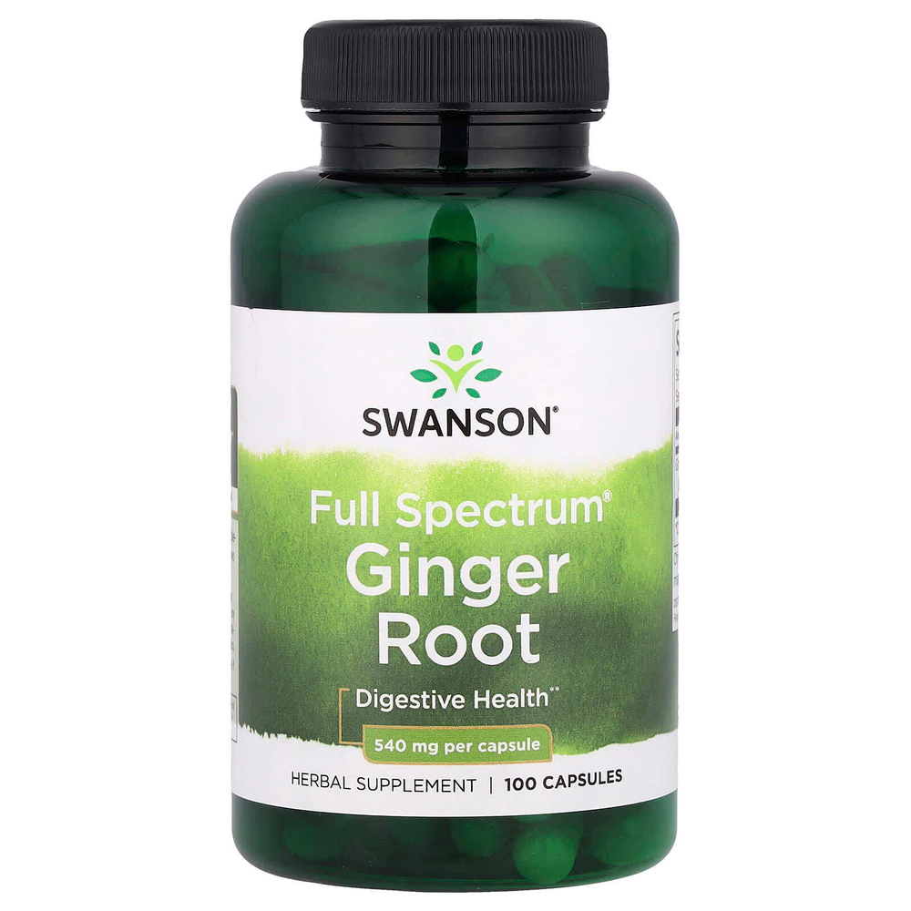 Swanson, Full Spectrum®, корень имбиря, 540 мг, 100 капсул
