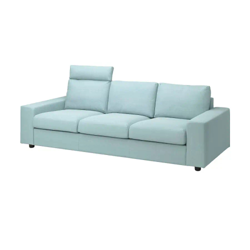 Диван 3-местный - IKEA VIMLE, 255х98х83 см, голубой, ВИМЛЕ ИКЕА