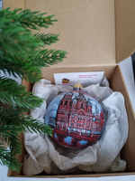 Шар стеклянный "Спас на крови",  ручная роспись