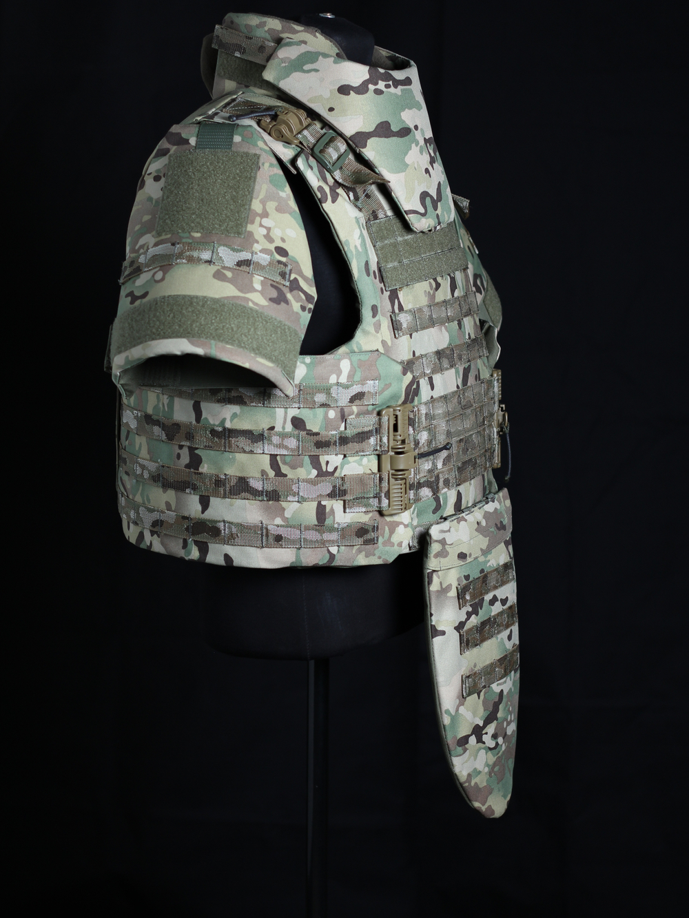 Жилет МСЗ2 + напашник, плечи + защитные вставки СВМПЭ Бр1, С2