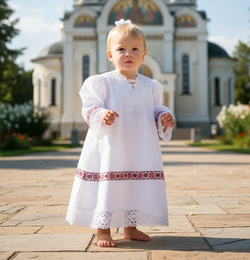 Крестильная рубашка для девочки "Русский стиль"