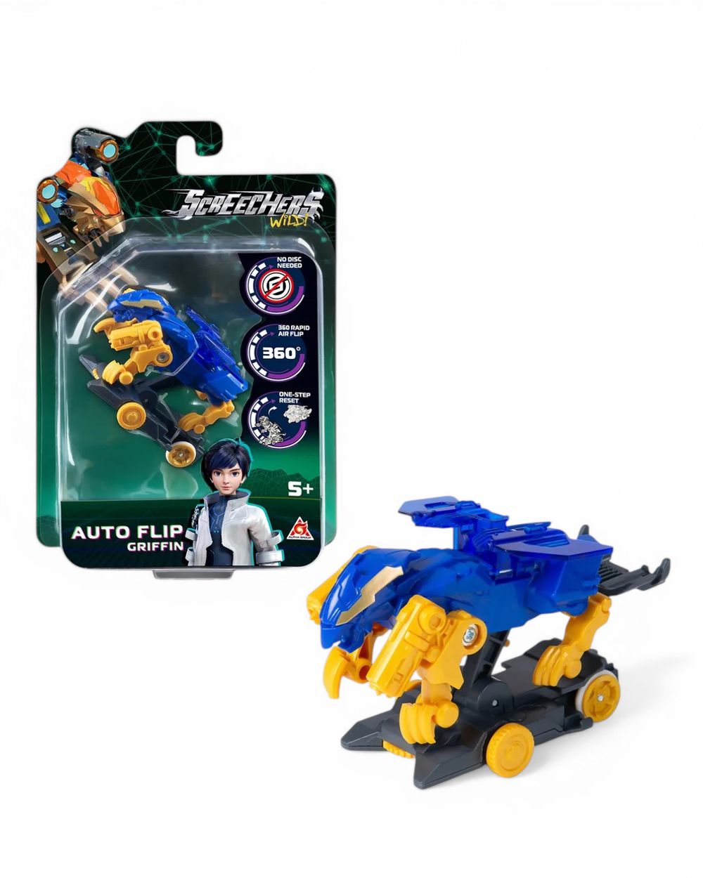 Дикие Скричеры. Машинка-трансформер Автофлип Гриффон S5. ТМ Screechers Wild