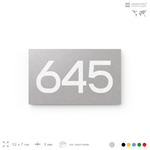 Номер на дверь 645, табличка на дверь для офиса, квартиры, кабинета, аудитории, склада, серая 120х70 мм, Айдентика Технолоджи