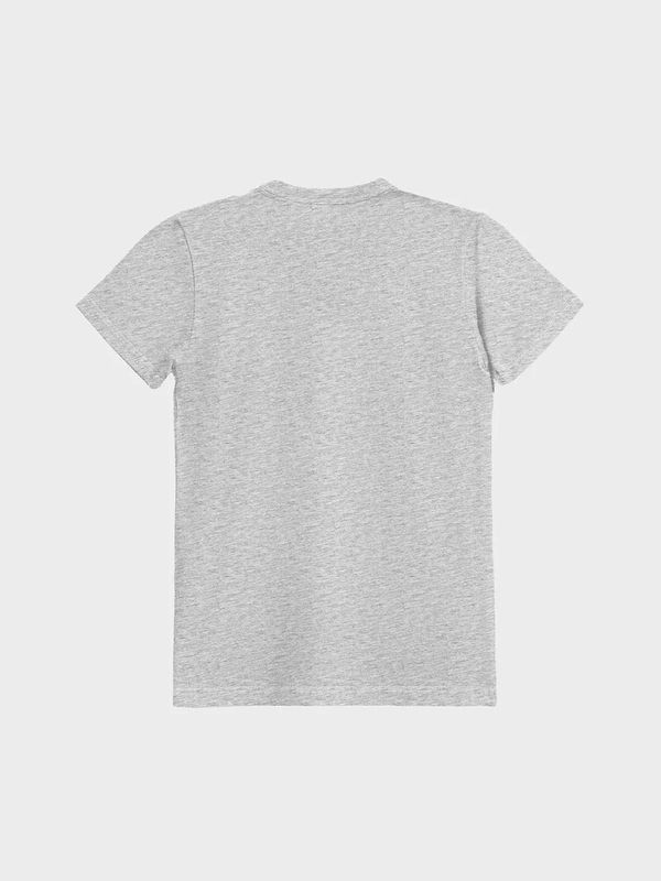 Футболка с карманом меланж серая - фото 2