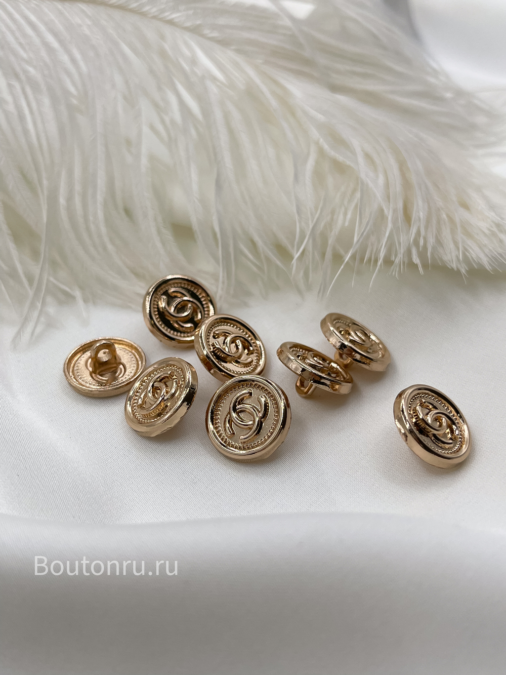 Пуговицы Шан. золотистые