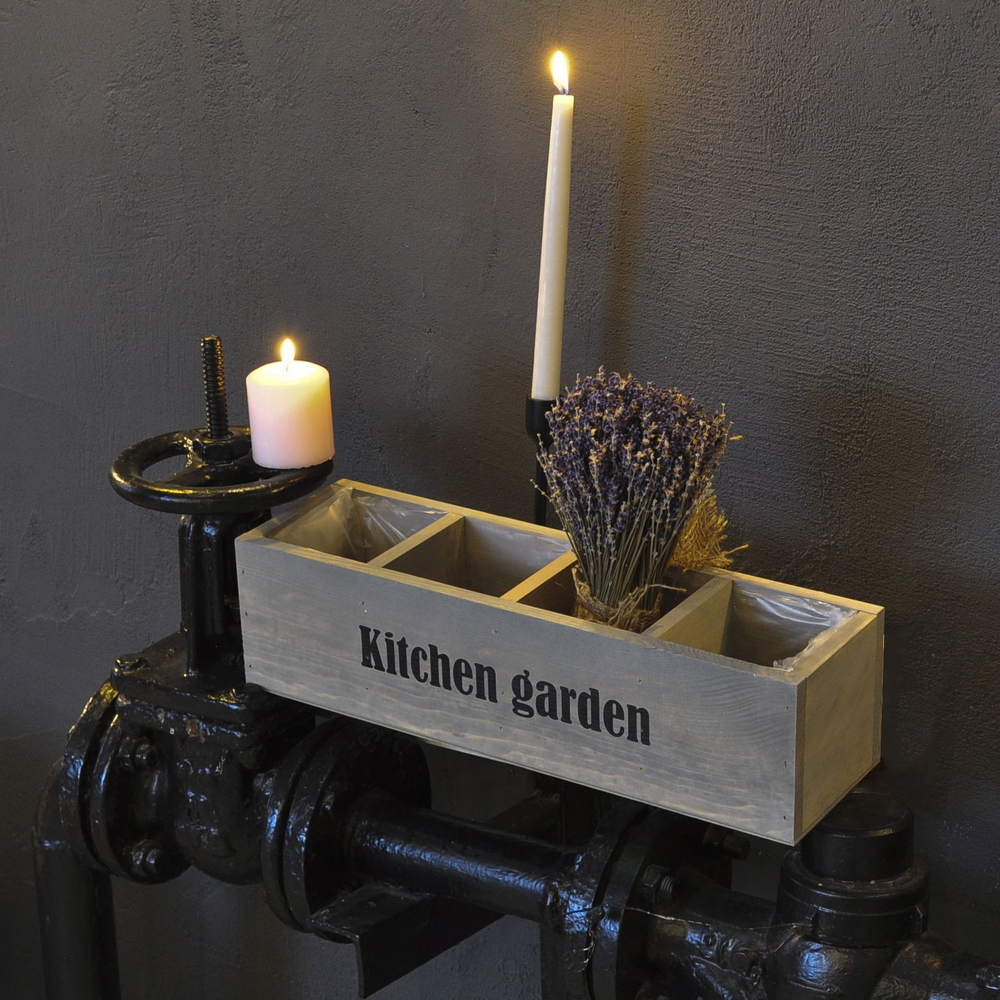 Деревянный органайзер для дома и сада Флоутард, графит