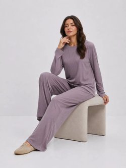 Костюм женский брючный летний лапша фиолетовый S(42/44)