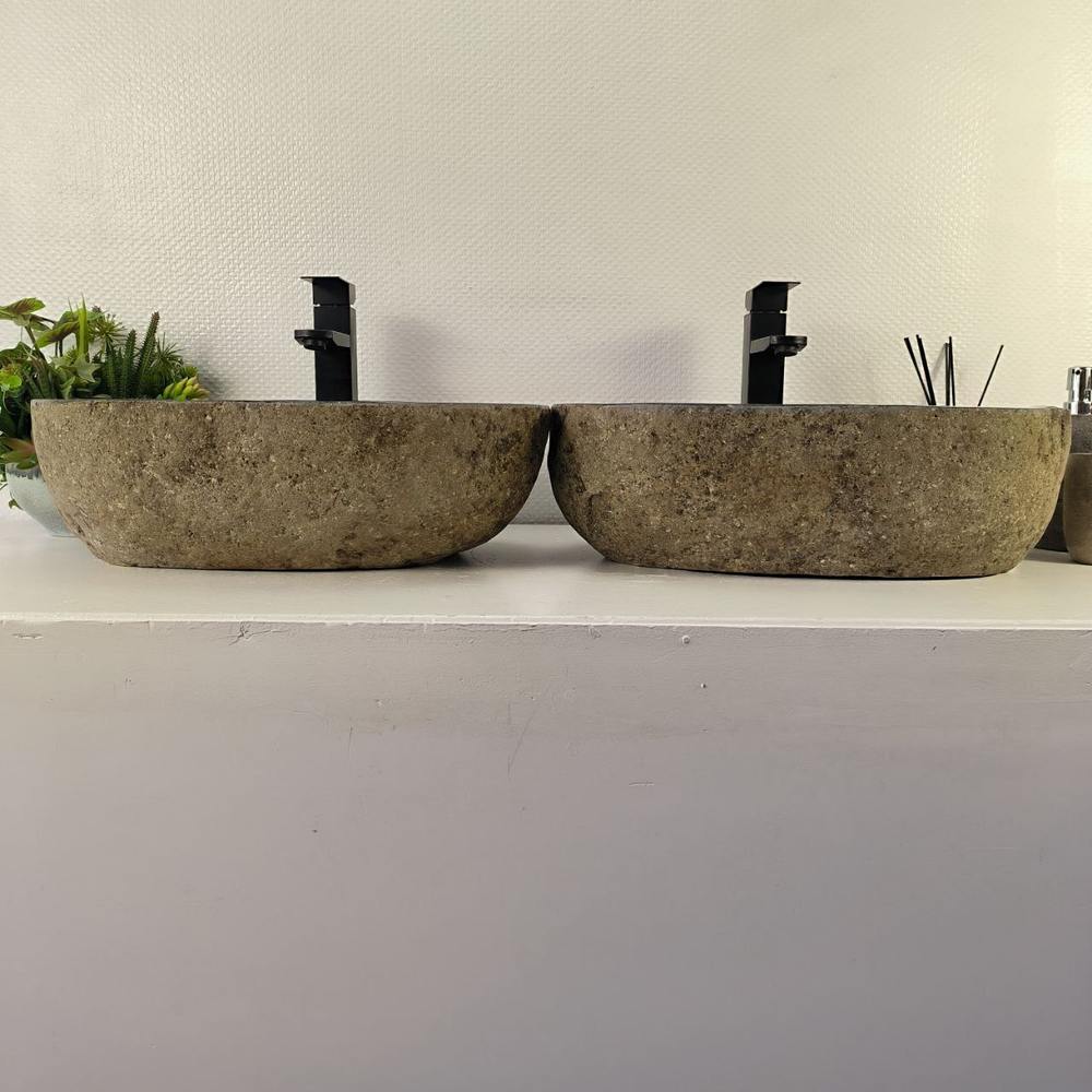 Раковина из речного камня ПАРА! RS-65484 50*36*16 0866