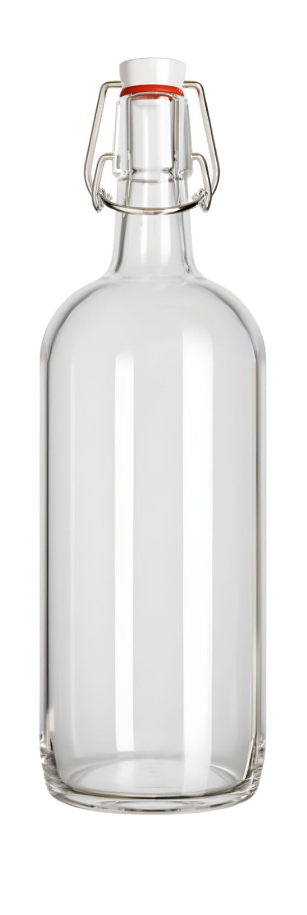 Бутылка бугельная 1 л, с бугельной пробкой (светлая), 6 шт.