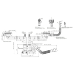 Сифон 3 1/2*40 Ani двойной,с носиком, гиб. круг. и прям. пер, с гофрой 40*40/50 F3545SA15 АНИ пласт