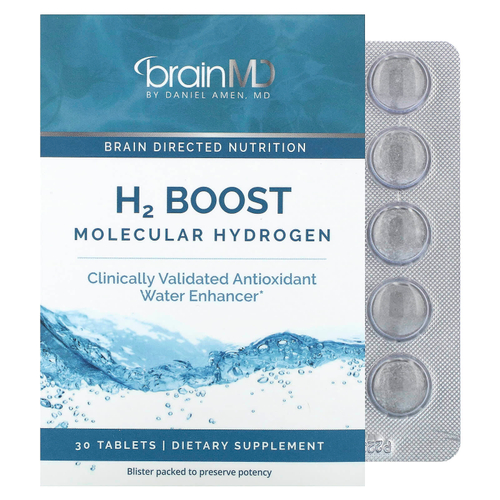 BrainMD, H2 Boost Molecular Hydrogen, 80 мг, 30 таблеток