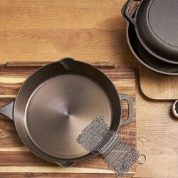 Губка кольчужная для чистки чугуна и нержавеющей стали, 20х15 см