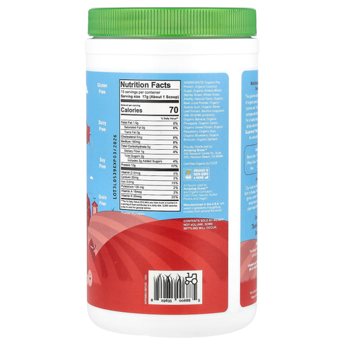 Amazing Grass, Kidz Superfood, протеин и пробиотики, клубничный взрыв, 255 г (8,9 унции)