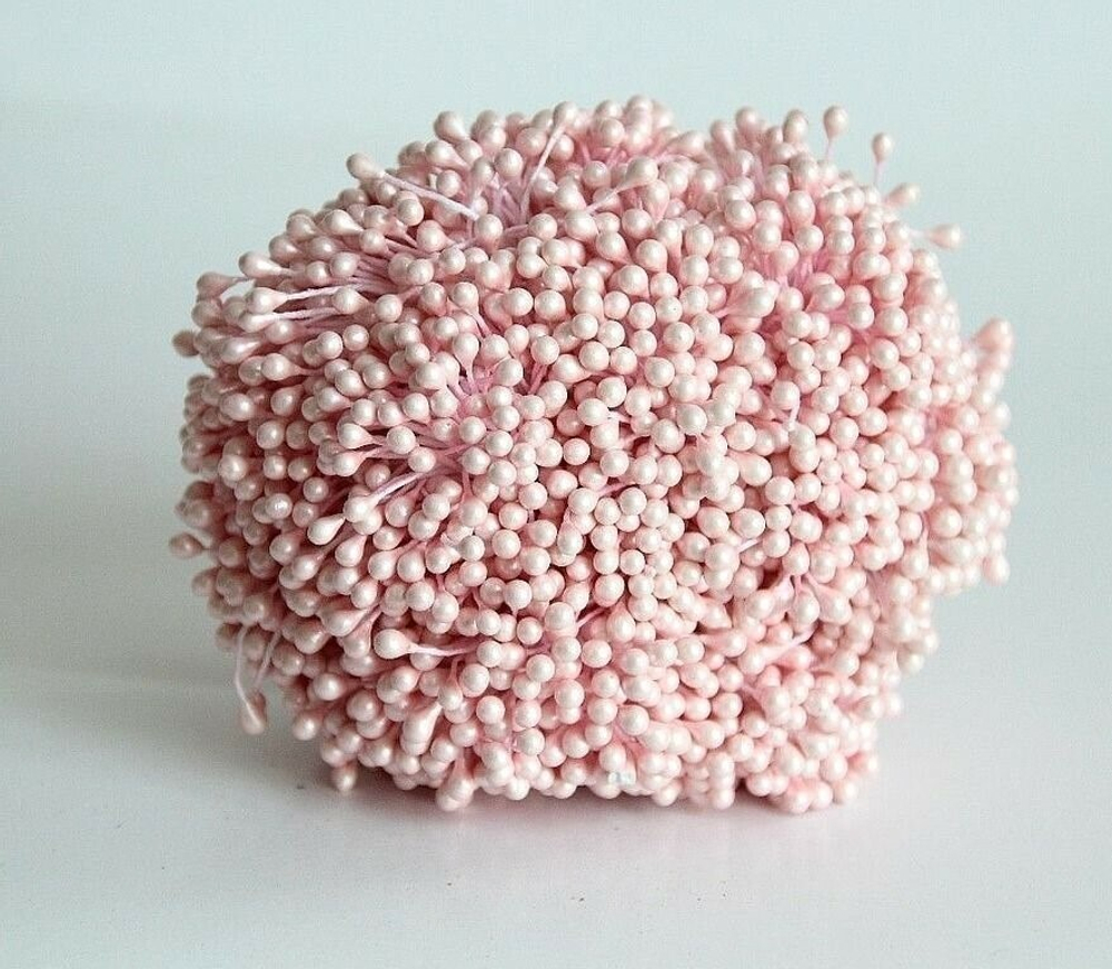 Тычинки двусторонние бледно-розовые 50 шт.