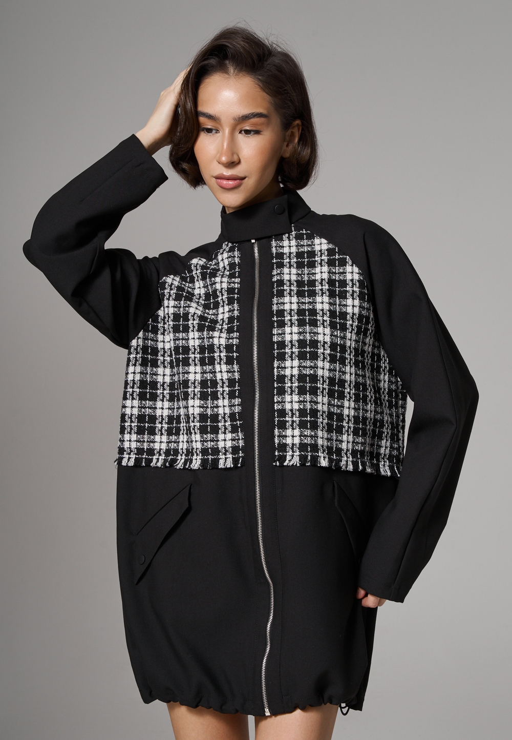 Бомбер удлиненный