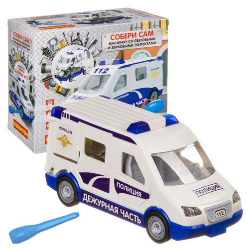 Машинка-конструктор с отверткой Дежурная часть 55 деталей