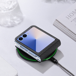 Чехол черного цвета из искусственной кожи от Dux Ducis для Samsung Galaxy Flip 7, серия Bril Series Case