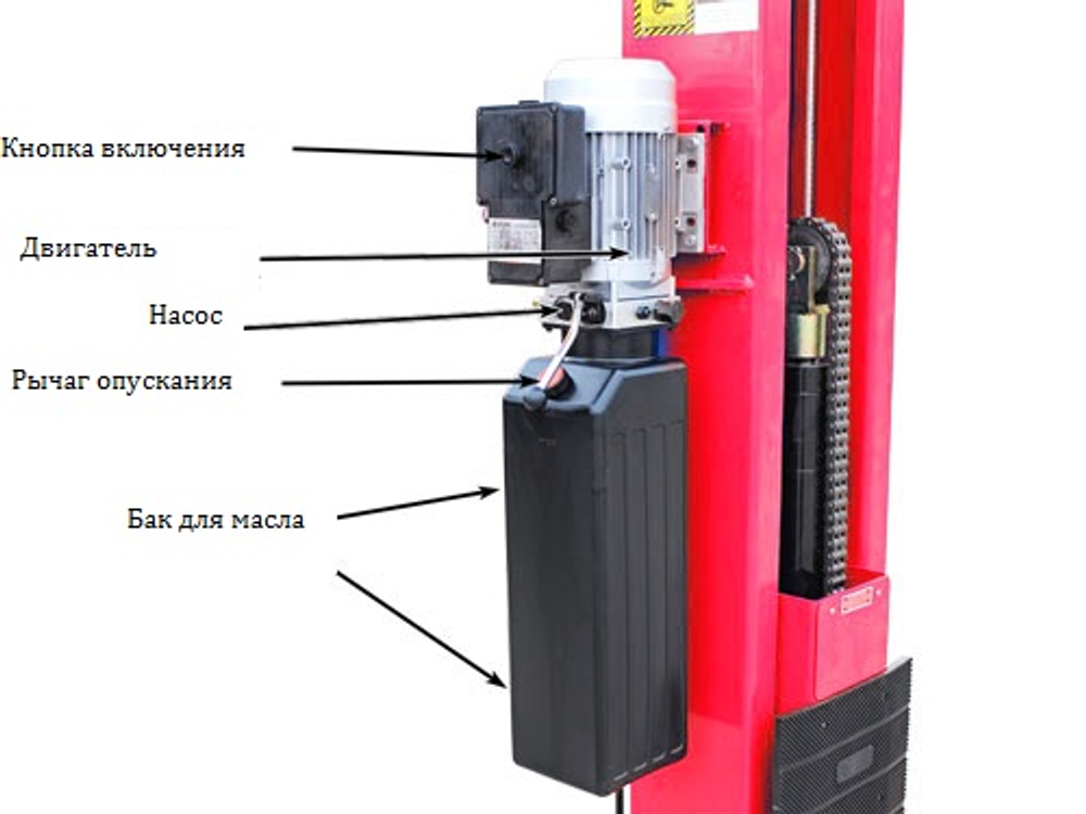 А240М  Двухстоечный электрогидравлический подъемник 4 т. (НЕ ПОСТАВЛЯЕТСЯ)