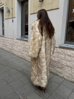 Шуба из эко меха Месика рысь золотистый