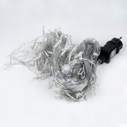 ULD-B12006-195-TTK BLUE IP44 Бахрома светодиодная с эффектом мерцания. 12м. Соединяемая. 195 светодиодов. Синий свет. Провод прозрачный. ТМ Uniel