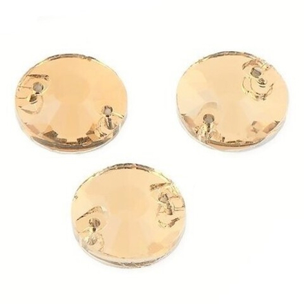 Стразы стекло д.12мм. персиковый/col.22