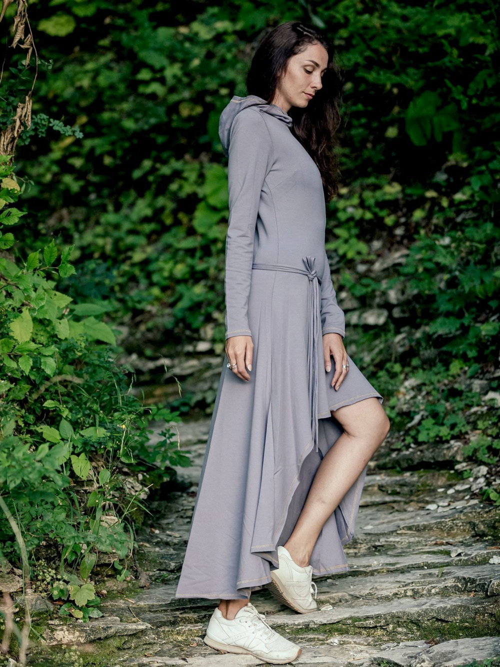 Платье Chintamani с длинным рукавом лиловое