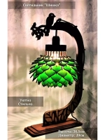 Настольный светильник из фанеры в стиле лофт "Шишка"