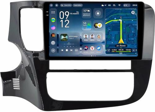 Магнитола для Mitsubishi Outlander 3 2012-2022 (овальный климат) - Teyes CC4-PRO монитор 9.5" 2K QLED на Android 13, Быстрейшая, Snapdragon 778G, ИИ, CarPlay, DSP, 4G SIM-слот