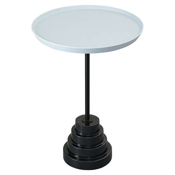 Столик кофейный Sustainable, Ø37,7 см, серый/черный