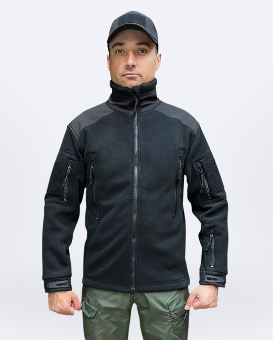 Флисовая кофта 7.26 без капюшона, Черный