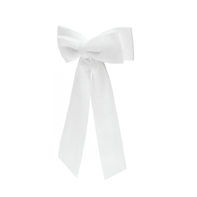 Заколка Бант с Лентами – Белая