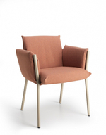 Кресло металлическое c подушками Scab Design Brezza, тортора, розовый