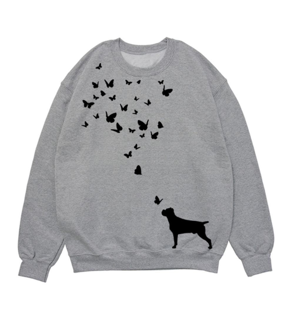 Свитшот "Кане Корсо и бабочки"