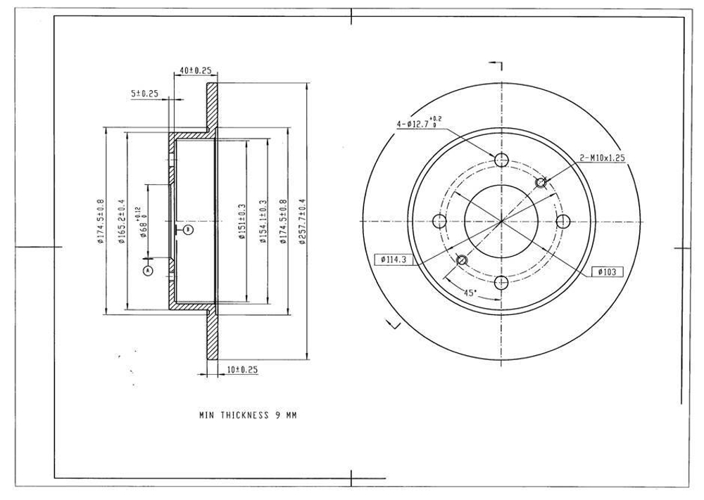 Диск тормозной AVANTECH BR0235S