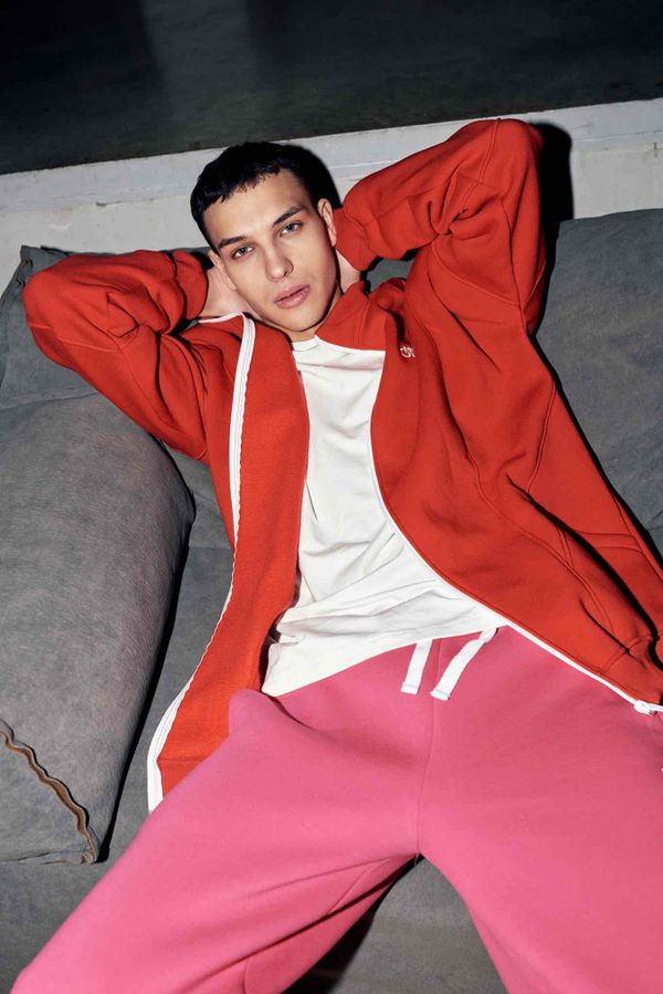 Толстовка Street с начесом на молнии красный марс - фото 4